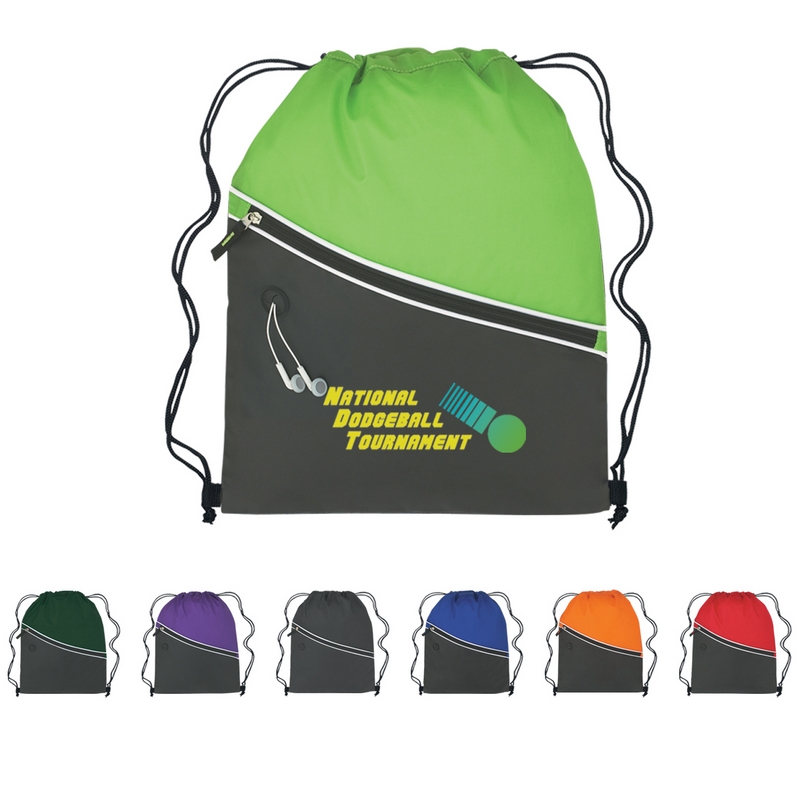 Customized Fun Style Two-Tone Sports Drawstring Pack | Promotional ...