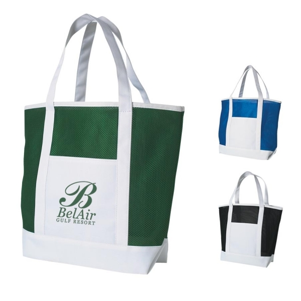 Customized Soft Mesh Polyester Tote Bag | Promotional Tote Bags ...