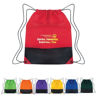 Customized Non-Woven Two-Tone Drawstring Sports Pack | Promotional ...