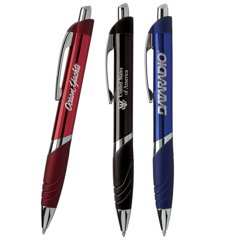 Promotional Whitecap Laser Engraved Pen | Customized Metal Retractable ...