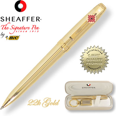 Promotional Sheaffer Prelude 22K Gold Plated Pen, BIC Promotional Pens ...